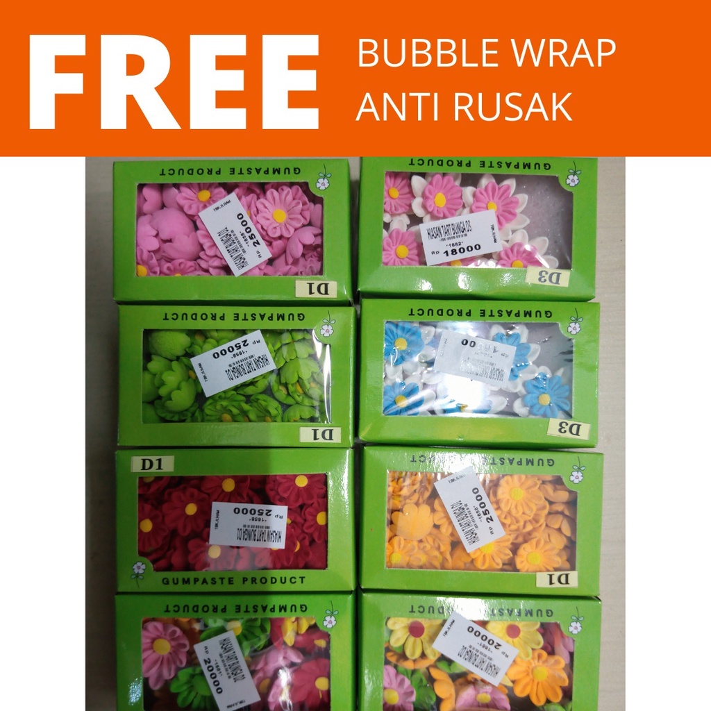 

Hiasan Tart Bunga D1-D3/gumpaste bunga/dekor tart