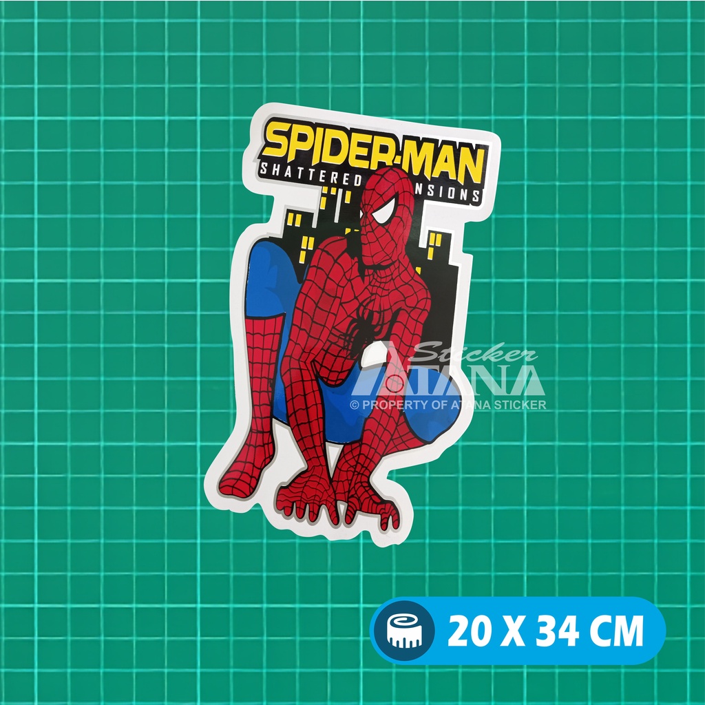 Stiker Printing Spiderman Sticker Sablon Jumbo Besar Vinyl Graftac Spidey Marvel Super Hero Peter Parker Dashboard Motor Matic Kaca Mobil Belakang Truck Laptop Gerobak Jualan Dinding Kamar