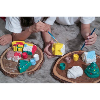 Aktivitas Anak Melukis Patung Gypsum Painting Kit Edisi Natal | Shopee Indonesia