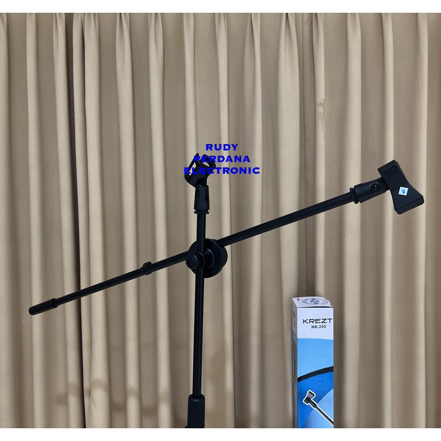 MICROPHONE STAND MIC MIK DUDUKAN PEGANGAN BERDIRI KREZT NB-200