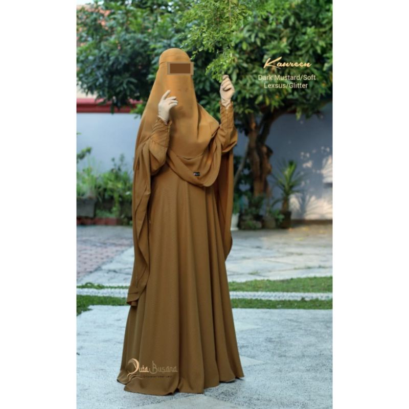 (Mustard S) SET KAUREEN BY DUTA BUSANA | GAMIS EMBOSS | SOFT LEXUS