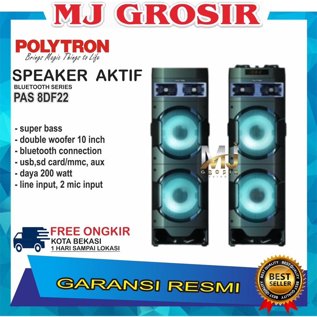 POLYTRON SPEAKER AUDIO PAS 10DF22 PAS10DF22 USB BLUETOOTH