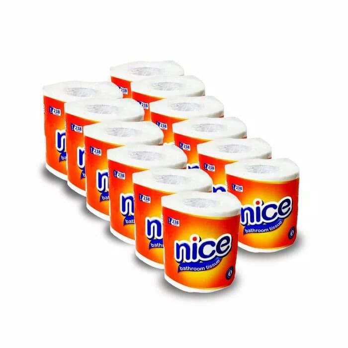 TISSUE / TISSU / TISU GULUNG NICE TOILET 1 ROLL [ 1 KG MUAT 11 ROLL ] TISSU NICE ROLL KAMAR MANDI