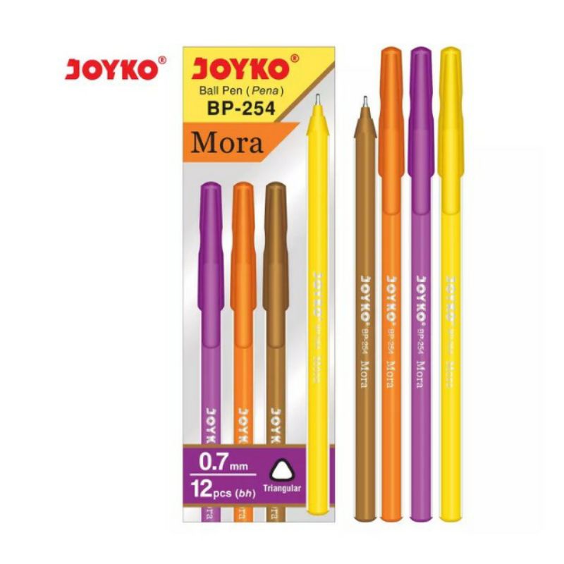 

Joyko Pen Pulpen Ballpoint BP 254 BP254 Mora Tinta Hitam [1 LUSIN]