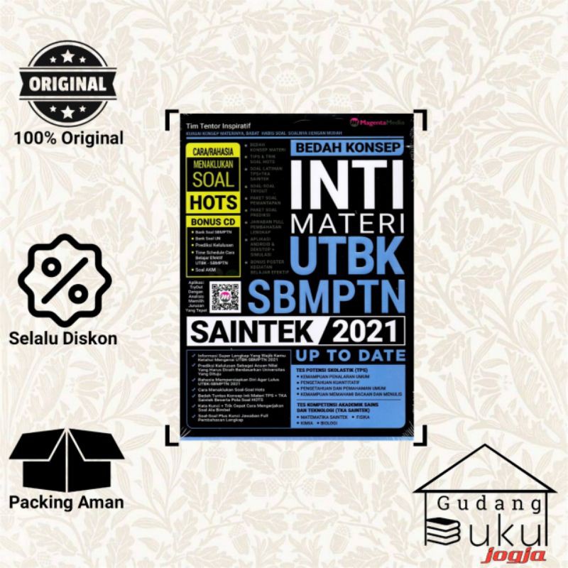 Buku UTBK SBMPTN Saintek 2021 Bedah Konsep Inti Materi UTBK SBMPTN Saintek 2021