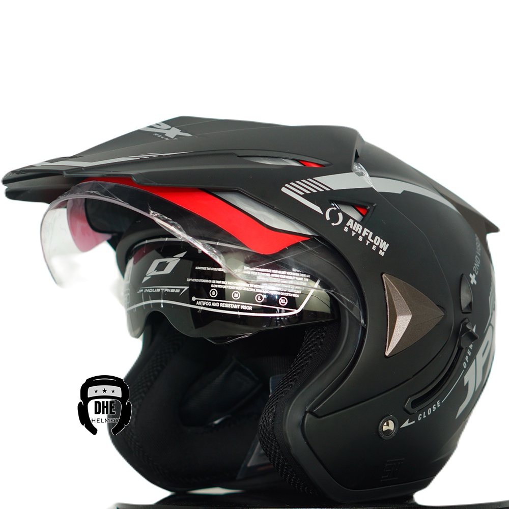 HELM JPX SUPERMOTO SOLID ORIGINAL SEMI CROSS STANDARD SNI