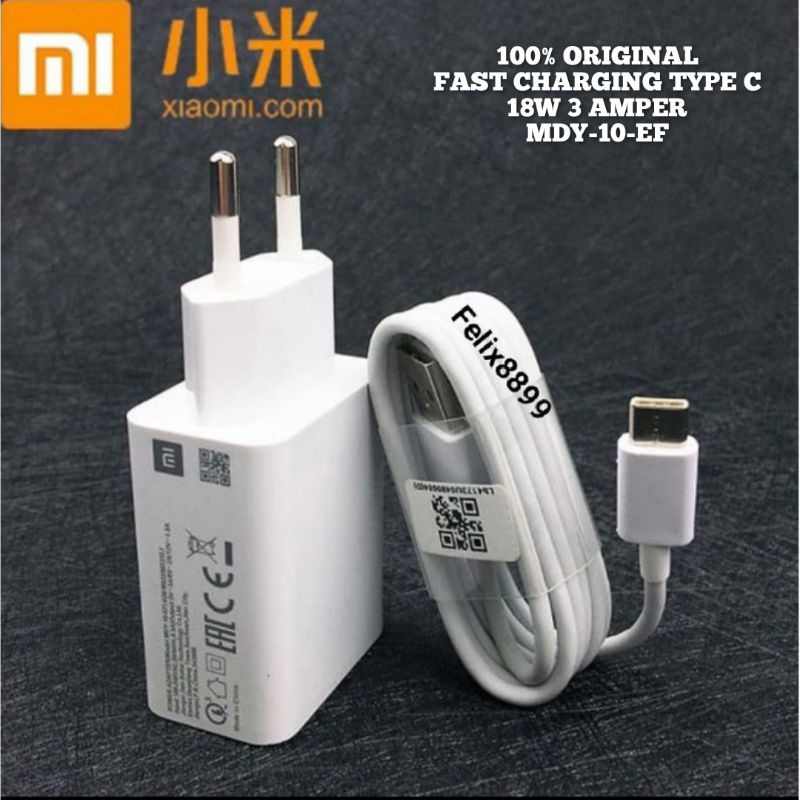 CHARGER XIAOMI FAST CHARGING 18W 3A QUICK CHARGE 3.0 18 WATT TYPE C &amp; MICRO USB