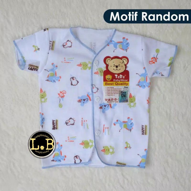 6pcs_baju bayi pendek full print size 0-3 bulan/baju baby Tara pendek/perlengkapan bayi