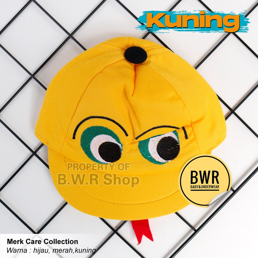 Topi Anak Bayi Laki Laki CARE Motif MATA LIDAH | 0-6 Bulan Topi Bayi Newborn Lucu - Bwr IX