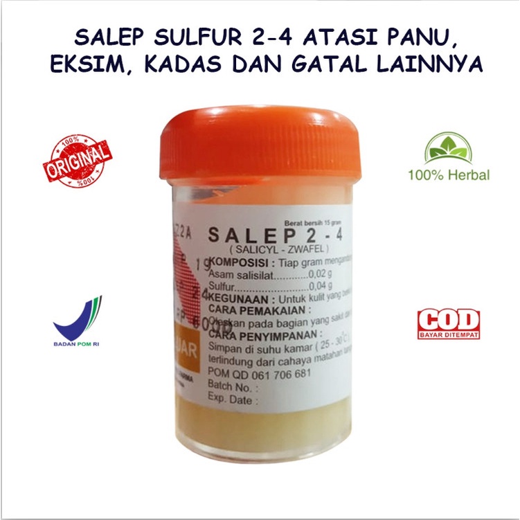 AMPUH salep 2 4 24 cito blerang belerang sulfur obat ruam kulit kemerahan gatal selangkangan BPOM