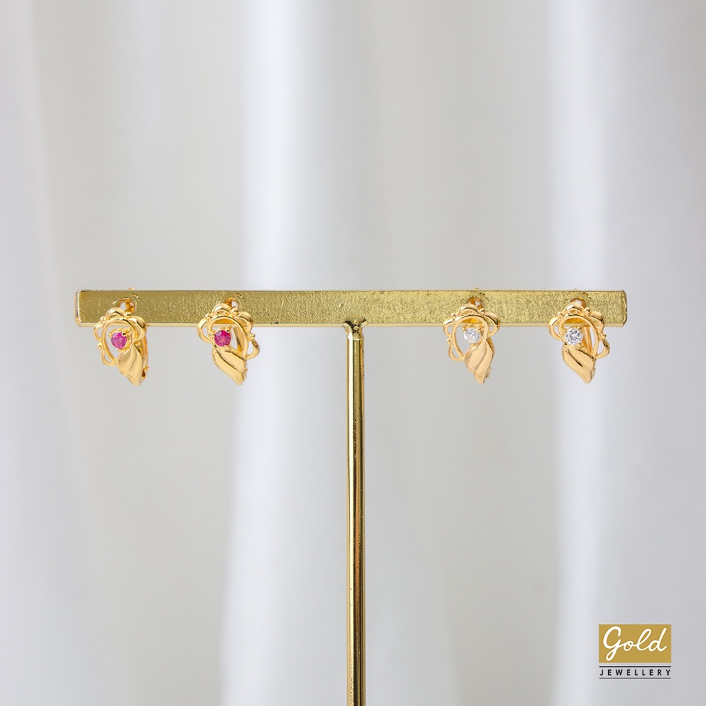 Anting emas kuning 700 16k - X719122100 - model sayap angsa
