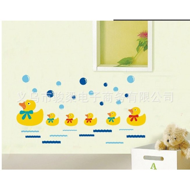 RELIZA WALL STICKER BEBEK 45X60CM DUCK KAMAR MANDI IKAN STIKER DINDING TOILET