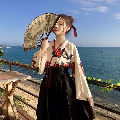 Chuandai Yumeiren Hanfu summer women's clothing improved student Hansu jacket and dress ancient styl