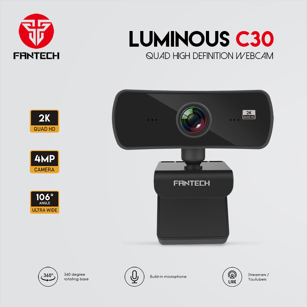 Fantech C30 LUMINOUS 2K Quad HD 4MP Webcam C-30 [GS]