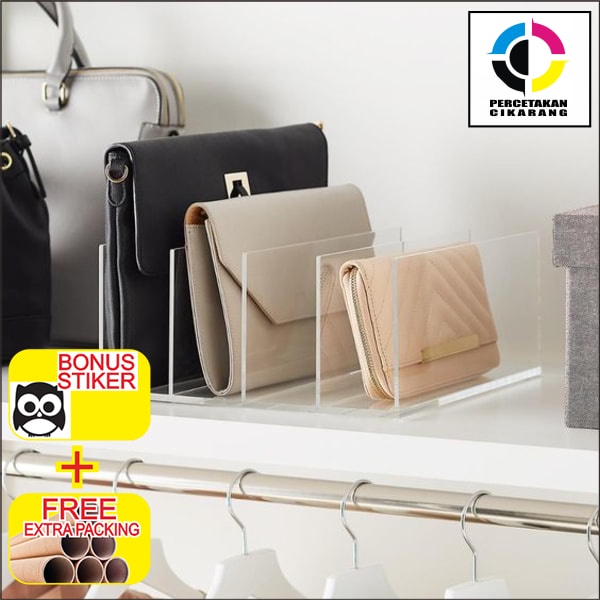 Promo Akrilik Display Tas | Akrilik Tempat Tas | Akrilik Organizer Tas - Hitam Keren