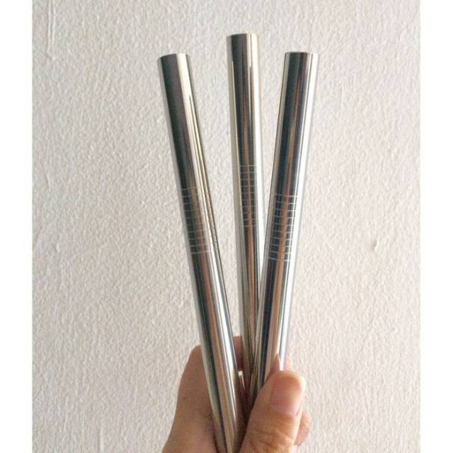 Sedotan Stainless Ramah Lingkungan Straw Metal / Sedotan Satuan / Sedotan Stainless