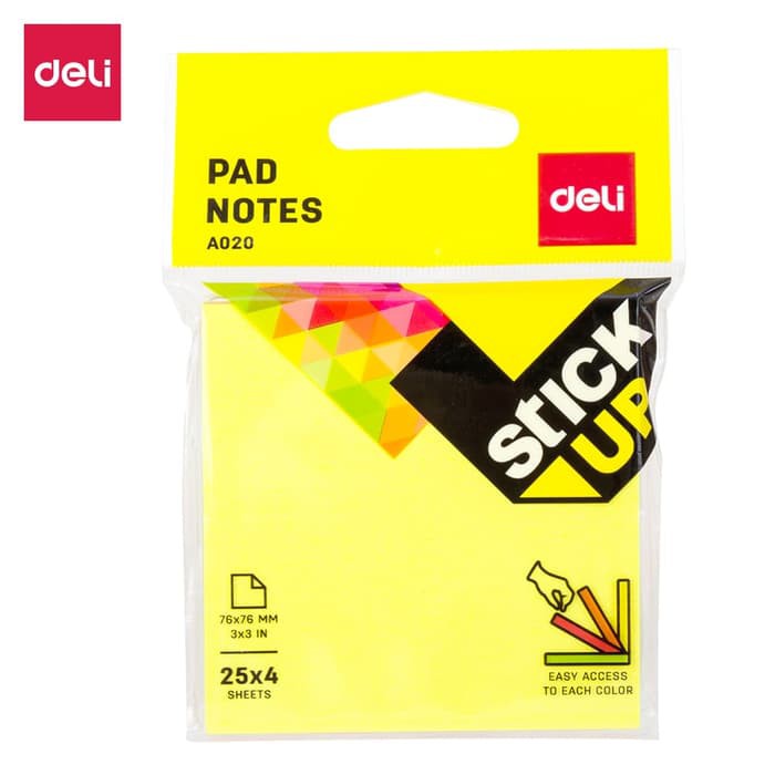 

Deli EA02002 Memo tempel - Flip Sticky Notes 76×76mm 3''