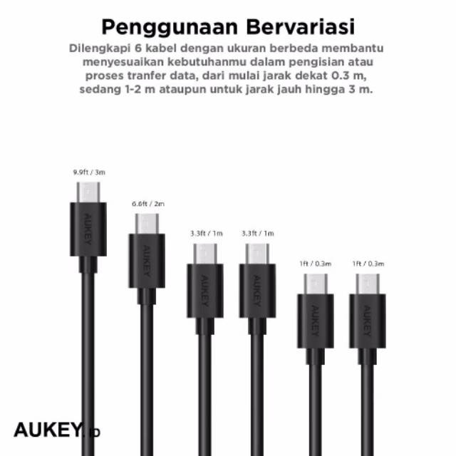 Aukey Cable Micro USB - Kabel 6pcs