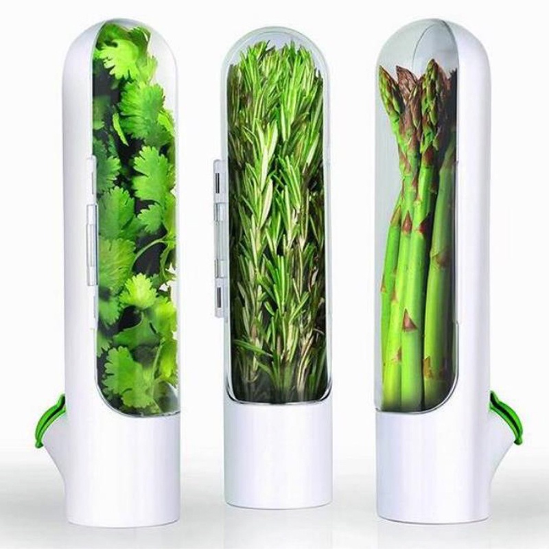 Premium Herb Keeper and Herb Storage Container,Keeps Greens and Vegetables Fresh Longer For Kitchen Storage Utensils OWT