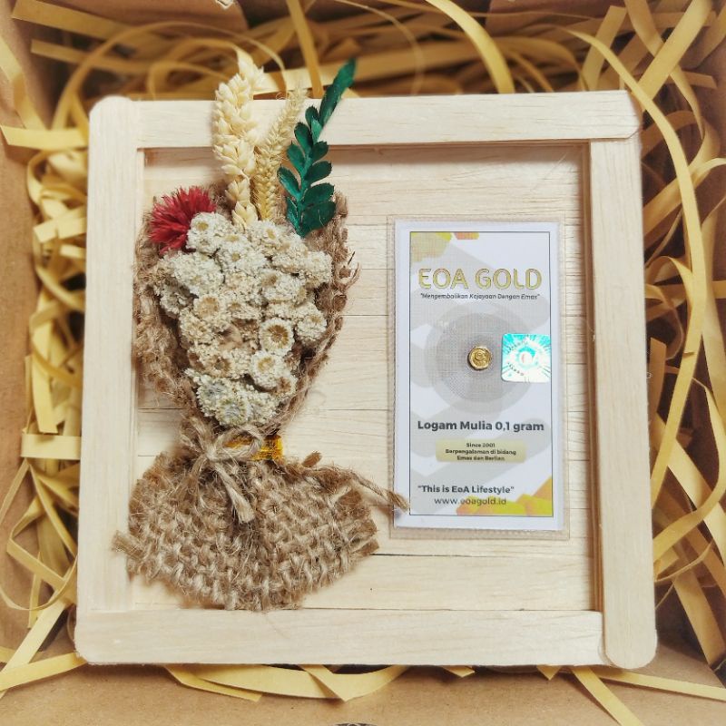 EMAS BATANGAN LOGAM MULIA EOA GOLD 0.025 GRAM DAN 0.05 GRAM