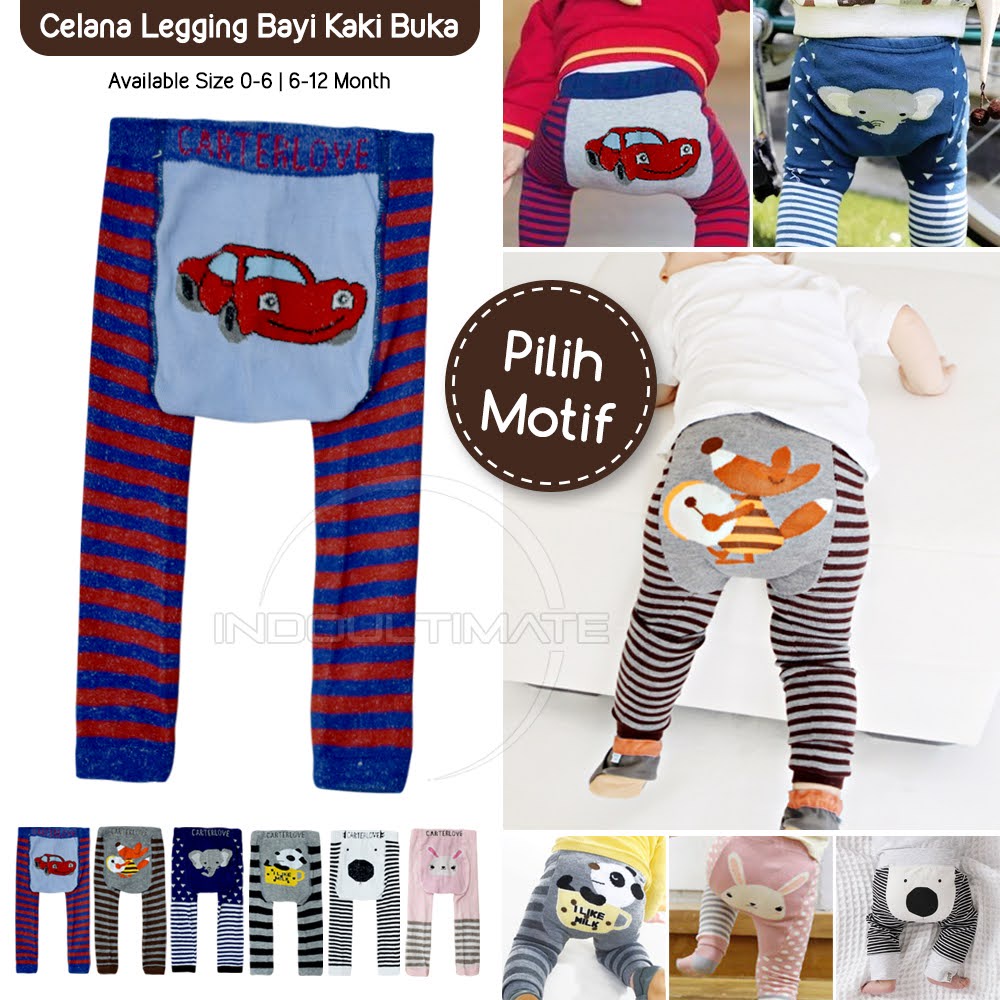 1Pcs Bawahan Bayi Celana Legging Kaki Buka CLB-6005 Legging Bayi Celana Panjang Bayi Celana Leging Baru Lahir Import CLB-6006 Laki-Laki Perempuan