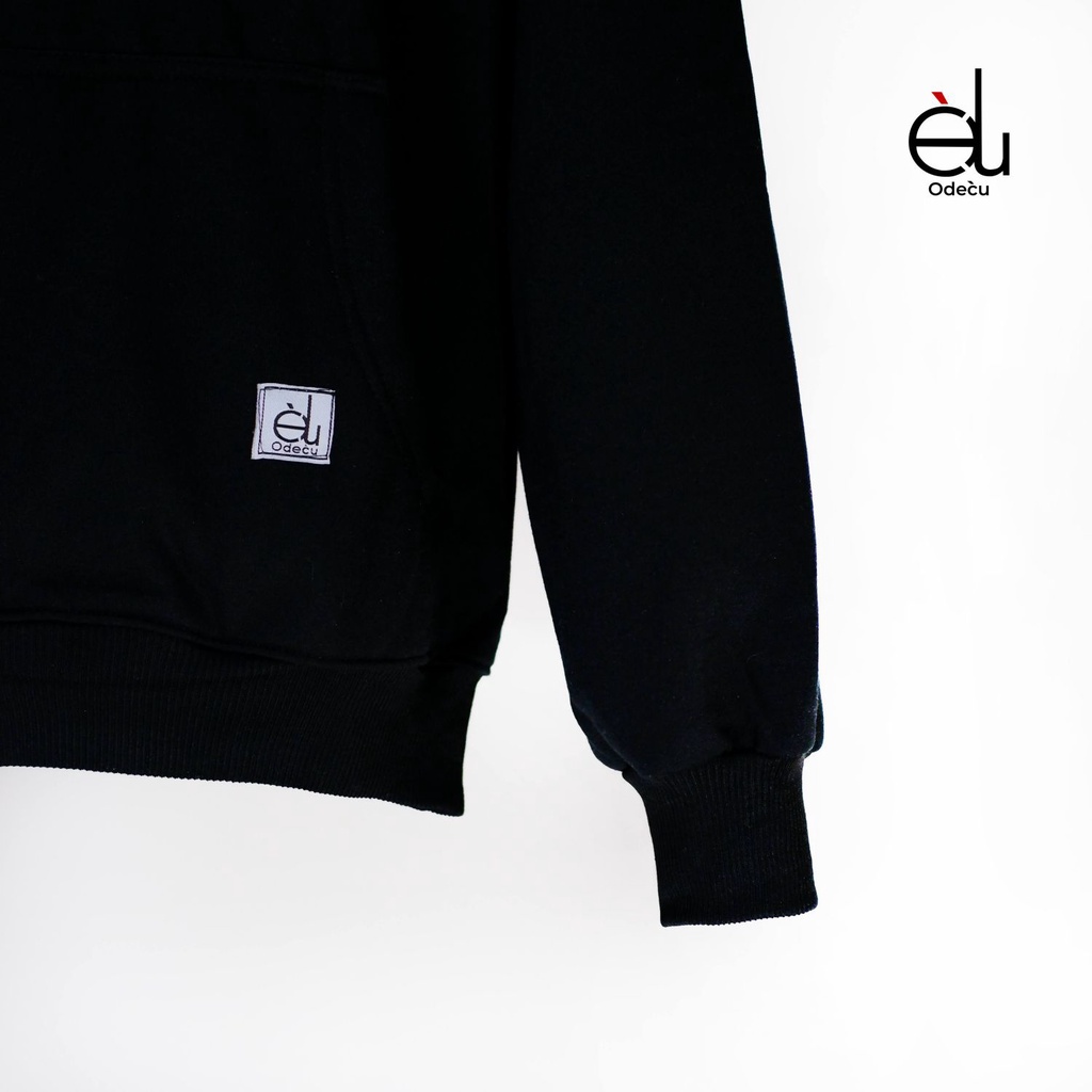 ODECU PREMIUM HOODIE BLACK SWEATER OVERSIZE WANITA PRIA