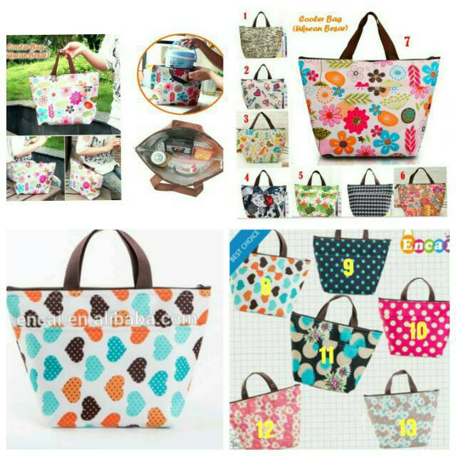 LUNCH BAG COOLER free  jelly ice bag tahan 12 jam ok  good quality