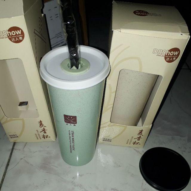 Botol Minum Jerami 2tutupan Pipet Sedotan / Botol Tumblr / Botol Minum Tumblr / Bottle Tumblr