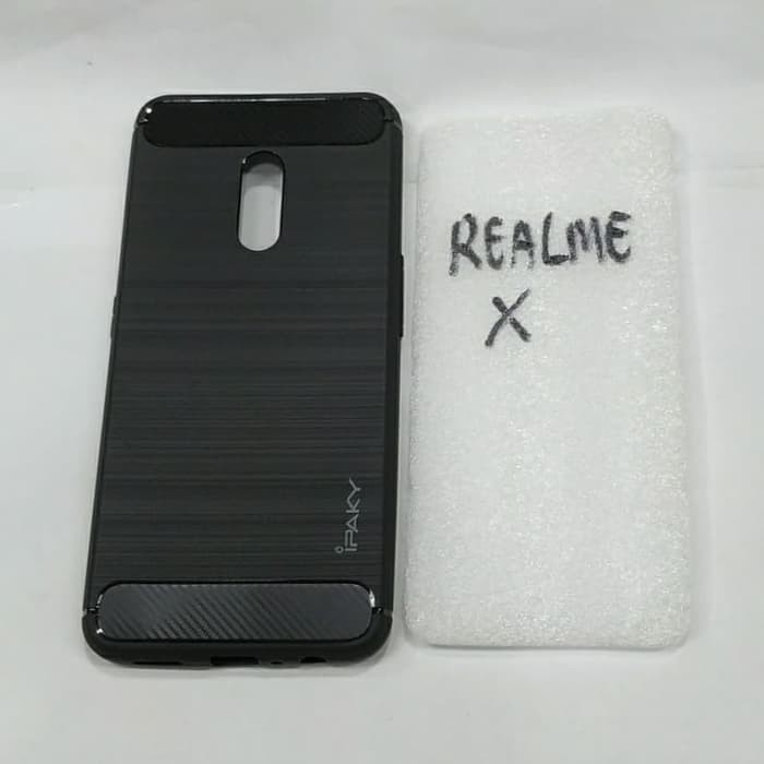 karet REALME X softcase ipaky REALME X silikon karet hitam