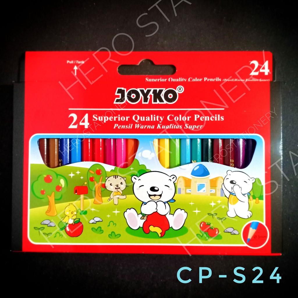 

Pensil warna kualitas super joyko 24 warna mini CP-S24