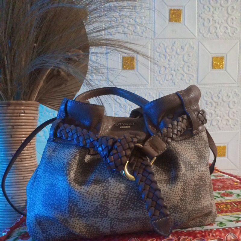 tas ketek serut canvas mix kulit