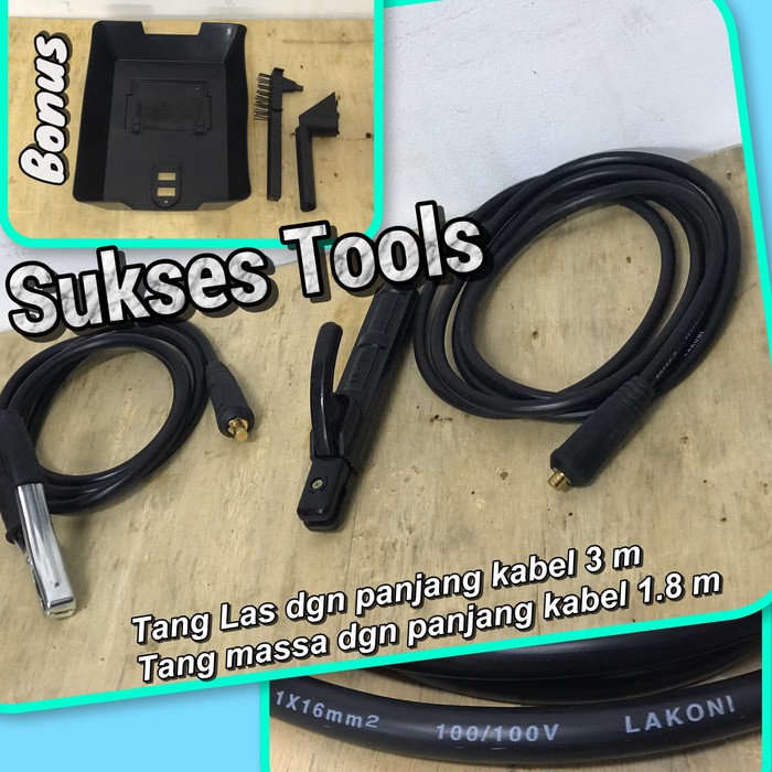 tang las / welding holder + tang massa /earth clamp set + kabel las
