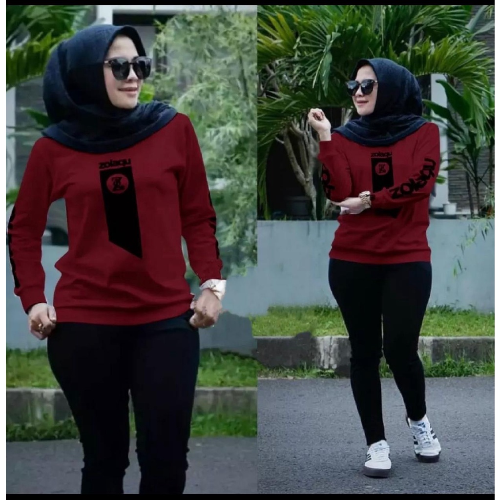 ATASAN LENGAN PANJANG/SWEATER ZOLAQU/COD /BAJU WANITA LENGAN PANJANG/SWEATER HIJAB STYLE