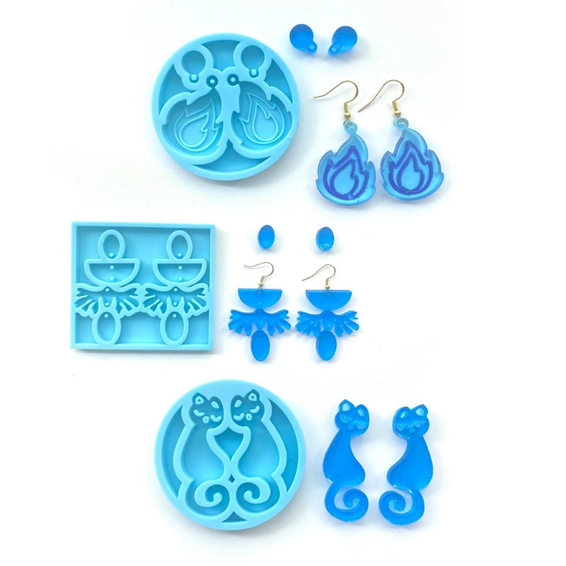 SIY  DIY Earrings Epoxy Resin Mold Jewelry Pendant Ear Drop Dangles Silicone Mould