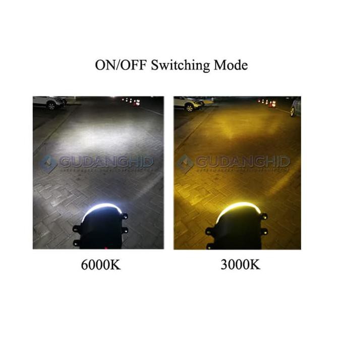 BEST LAMPU LED MOBIL 2 WARNA C6 H3 H7 H11 H16 HB3 HB4 HIR2 35W 3800 LUMENS - H TUJUH #10