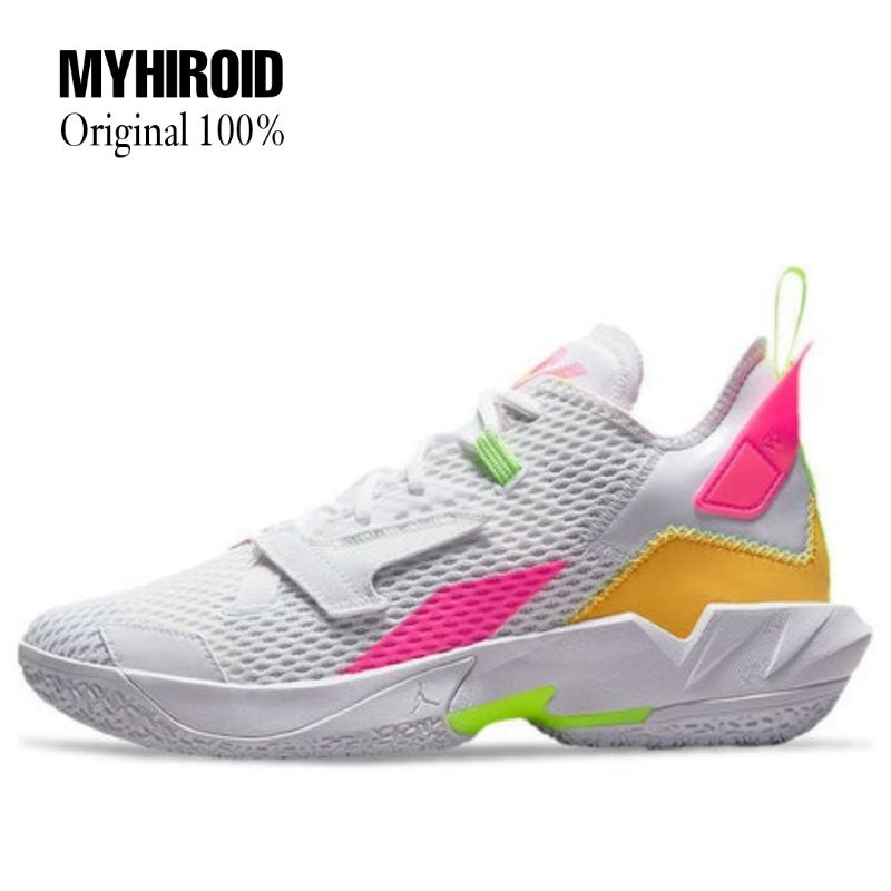 Sepatu Basket Nike Why Not Zer0.4 White Pink Volt SummerTime Madness 42,5 US 9