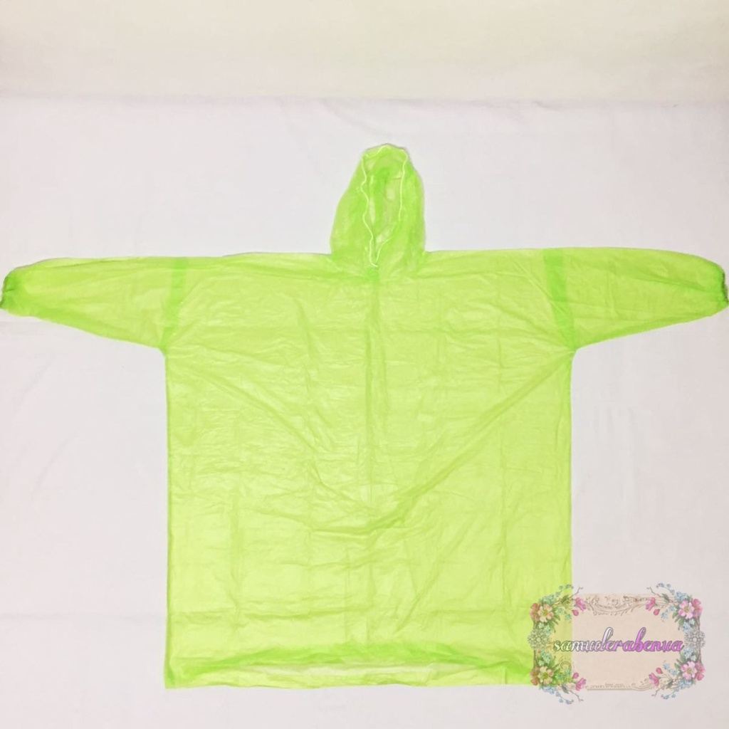 RT60 rain coat mantel jas hujan darurat plastik lengan panjang sekali pakai SB3268