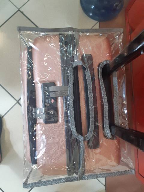 SARUNG KOPER / PELINDUNG KOPER / COVER KOPER / MIKA TRANSPARAN 16/18/20/22/24/26/28/32 inch - List Hitam. Abu.coklat.merah.mikatebal
