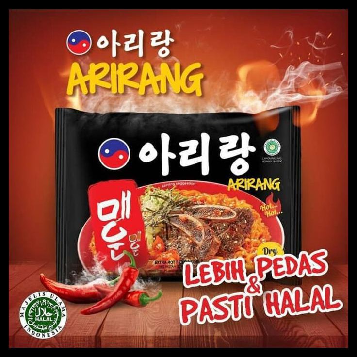 

HOT SALE Arirang Mi Instan Korea Style SUPER PEDAS 100% HALAL Indonesia MUI terjamin