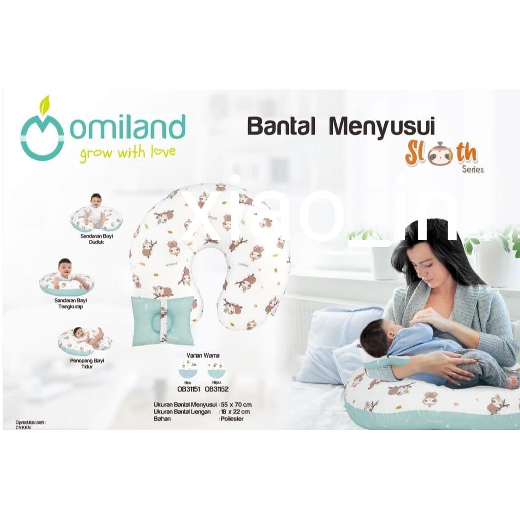 Omiland Bansu - Bantal menyusui free bantal tangan SLOTH series OB3115