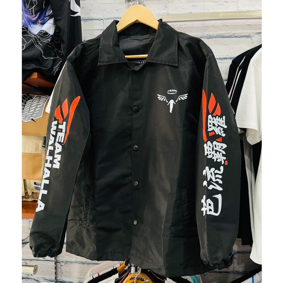 Coach Waterproof Jacket Team Valhalla Tokyo Manji Anime Tokyo Revengers Manga Premium Unisex