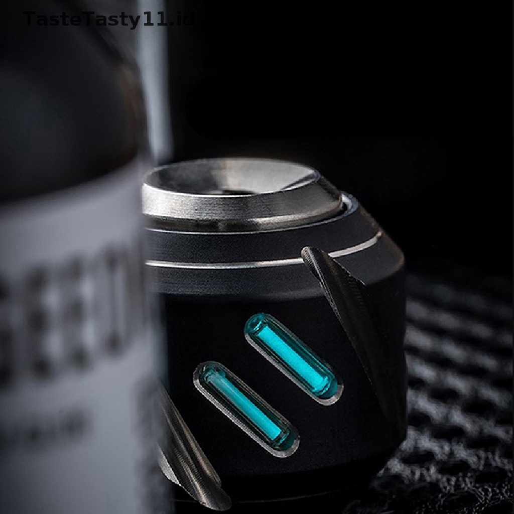 (TasteTasty) Mainan Fidget Spinner Luminous Bahan Kaca + Tabung Gas Tritium
