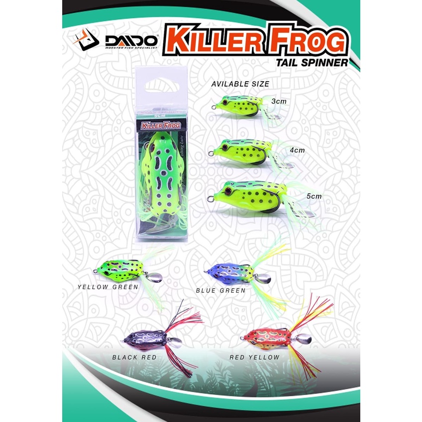 Umpan Pancing Casting Palsu Tiruan Kodok Katak Daido Killer Frog (3cm, 4cm &amp; 5cm) Murah - Engkus Fishing