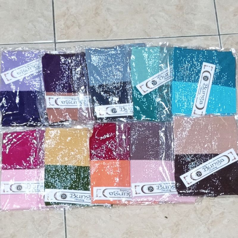 Ciput Bandana rajut 2 in1 warna /inner rajut premium/ bandana 2tone