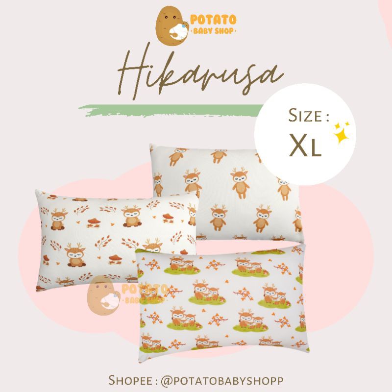 Hikaru XL - Bantal Hikarusa Jumbo Deer Sky / Snow / Family / Mushroom / Baby Shark Pinkfong