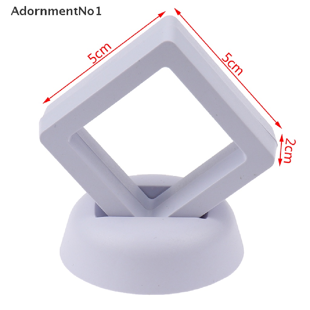 [AdornmentNo1] Square 3D Floating Jewelry Coin Display Frame Holder Box Case w/ Stand [new]