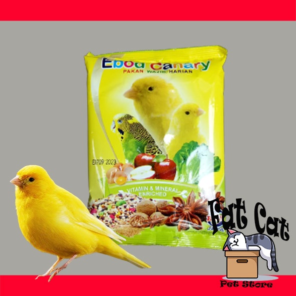 Makanan burung KENARI kemasan plastik ebod kenari Sachet