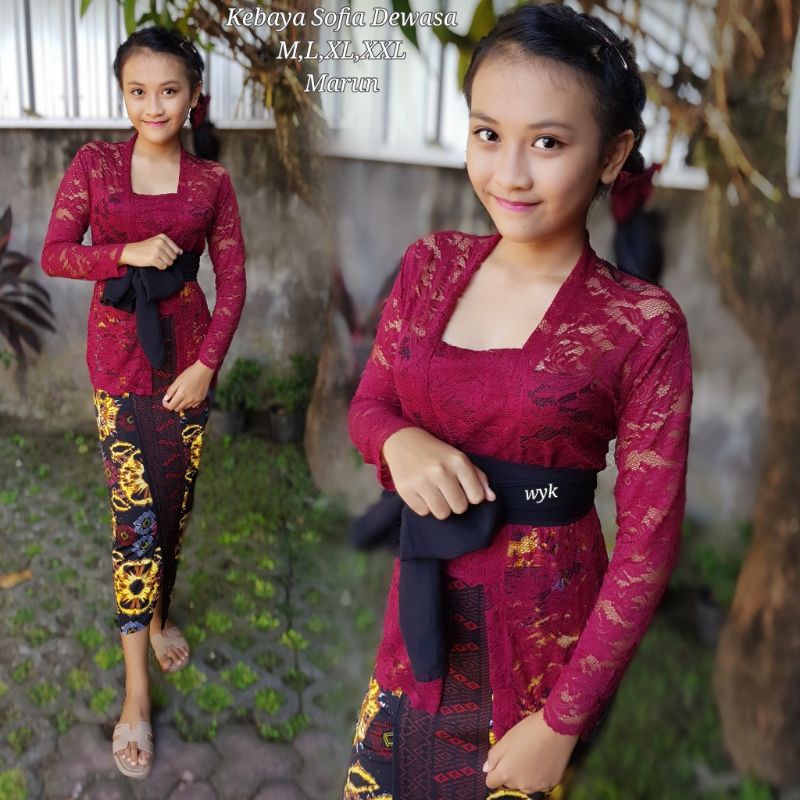 Kebaya Sofia Dewasa/Kebaya Fullstrait/Kebaya Bali Murah