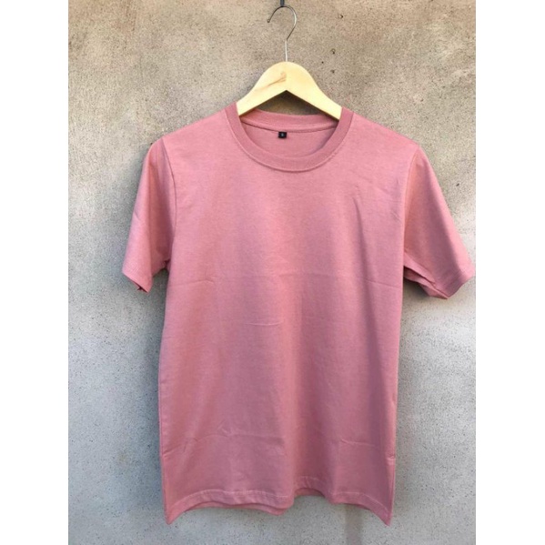 Jual Kaos Polos Lengan Pendek Katun Combed 30s Warna Dusty Pink