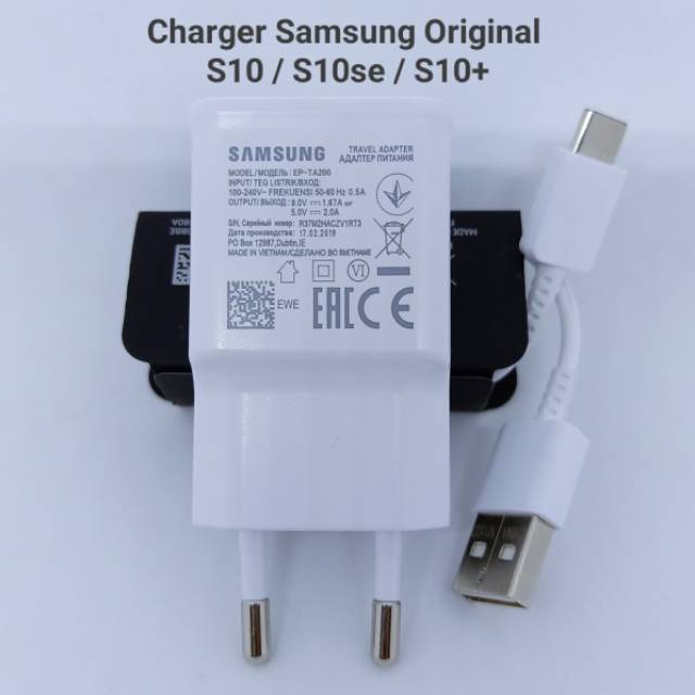 Casan Charger Original Samsung S10 S10 Plus S10se Type USB C Casan Ori Fastcharging